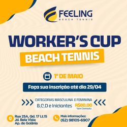 Feeling - Workers Cup Beach Tennis - Feminina INICIANTE (vide regulamento)