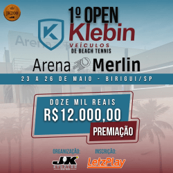 1º OPEN KLEBIN VEÍCULOS DE BEACH TENNIS ARENA MERLIN JK200 - FEMININA B