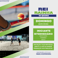 Rei e Rainha da Quadra - Masculino intermediário 