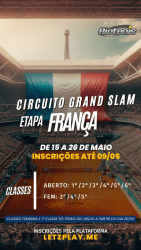 CIRCUITO GRAND SLAM BIOTENIS ETAPA FRANÇA - 4ª classe feminino