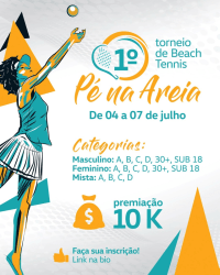 1º Open Pé na Areia de Beach Tennis (Uberlândia - MG) - Mista B