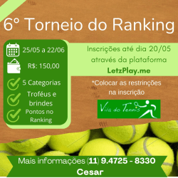 6. Torneio do Ranking Vila do Tennis / 2024 - Categoria A