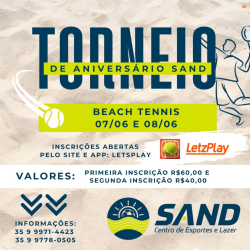 Torneio Sand Beach Tennis  - Masculino Iniciante