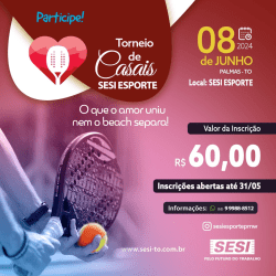 TORNEIO DE CASAIS SESI ESPORTE BEACH TENNIS – EDIÇÃO 2024 - CASAL CATEGORIA B