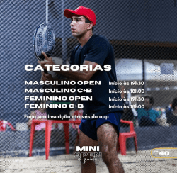 MINI OPEN DE QUINTA (16/05/2024) - AQUECIMENTO PARA O ESTADUAL  - MASCULINO C+B