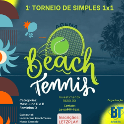 1º Torneio de Simples 1x1-Arena Beach Tennis  - Masculino D