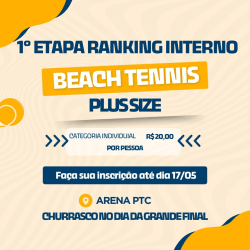 1ª ETAPA RANKING INTERNO - BT PLUS SIZE - CATEGORIA ÚNICA