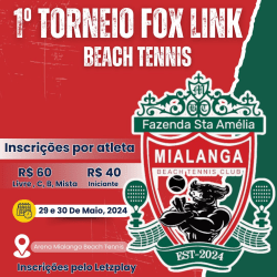 1° TORNEIO FOX LINK DE BEACH TENNIS  - MISTA C/INICIANTE 