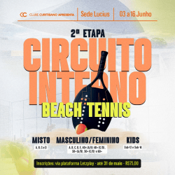 Torneio Interno de Beach Tennis 2024 - 2° Etapa - Duplas Masculinas 50+ (C/D)