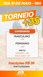 TORNEIO POR IDADES  +30/+35  - FEMININO +30