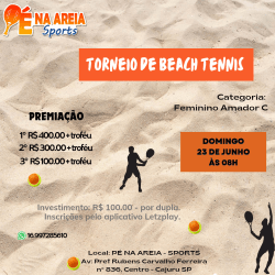 Torneio de Beach tennis - feminino amador C