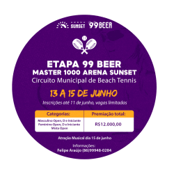 Categoria D Etapa 99Beer - Master 1000 Arena Sunset - Circuito Municipal de Beach Tennis