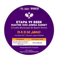 Categoria D Etapa 99Beer - Master 1000 Arena Sunset - Circuito Municipal de Beach Tennis - Masculino D