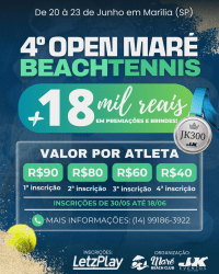 4º OPEN MARÉ BEACH TENNIS JK300 - MASCULINA PRO/A