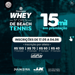 5º OPEN PIRACANJUBA WHEY DE BEACH TENNIS JK300 - MASCULINA 70+