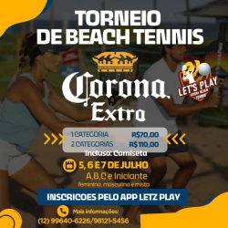 TORNEIO DE BEACH TENNIS CORONA EXTRA - CATEGORIA MISTO - D