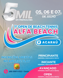 1⁰ OPEN DE BEACH TENNIS ALFA BEACH ACARAÚ - FEMININO INICIANTE 