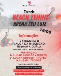 TORNEIO DE BEACH TENNIS ARENA SEU LUIZ - D misto