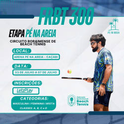 FRBT300 - ETAPA PÉ NA AREIA  - Dupla Masculino B