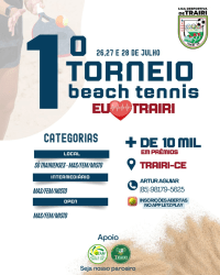 1⁰ TORNEIO DE BEACH TENNIS EU ❤️  TRAIRI  - MASCULINO OPEN 