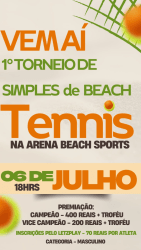 1° Torneio de Simples - Arena Beach Sports