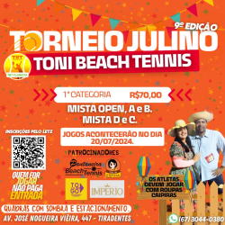 9ª EDIÇÃO TORNEIO CAIPIRA  BEACH TENNIS MS - MISTA   D C