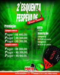 2º ESQUENTA FESPEVA DE BEACH TENNIS 