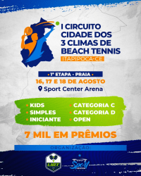 Iº Circuito Cidade dos Três Climas de Beach Tennis - MASCULINO INICIANTE