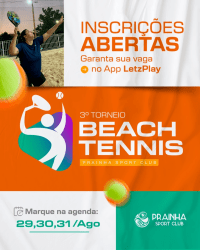 III TORNEIO DE BEACH TENNIS PRAINHA SPORT CLUB - ETAPA POSTO NORONHA - INICIANTE MISTO