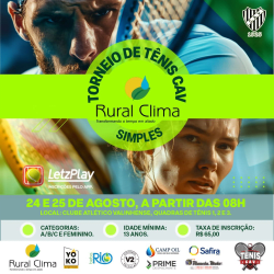 TORNEIO DE TÊNIS CAV - RURAL CLIMA - SIMPLES