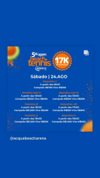 5º OPEN ACQUA BEACH - FEMININA B ás 15 hs