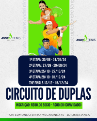 Circuito de Duplas - CATEGORIA "INICIANTE/MASTER 50+