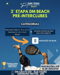 2 Etapa DM Beach PRÉ-INTERCLUBES - Feminina C