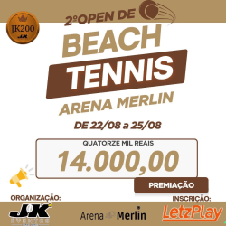 2º OPEN DE BEACH TENNIS ARENA MERLIN JK200 - MISTA 60+ (soma de idades)