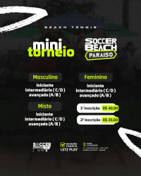 Mini torneio Soccer beach paraiso do norte  -  Masculino Avançado  (A/B)