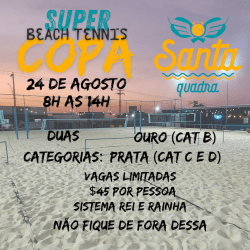 SuperCopa Santa Quadra Beach Tennis - Serie Ouro feminino (CAT B)