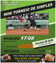 NRT - TÊNIS SIMPLES - MINI TORNEIOS DE SABADOS - CATEGORIA A - 17/08