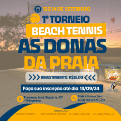 1º Torneio As Donas da Praia Prainha RNO - 1º Torneio As Donas da Praia Feminino