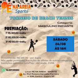 Torneio de BEACH TENNIS masculino iniciante 