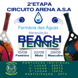 2° ETAPA - Circuito ASA - FARMÁCIA DAS AGUAS - FEMININA - ETAPA FARMACIA DAS AGUAS