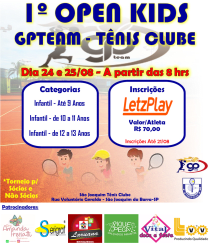 1° Open Kids de Tênis GPTeam / Tênis Clube  - 10/11 Anos