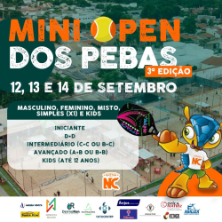 3º MINI OPEN DOS PEBAS - Feminino Intermediário (B+C ou C+C)