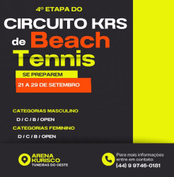 4- ETAPA CIRCUITO KRS DE BEACH TENNIS - FEMININO D