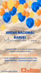 Aniversário 1 ANO -  Arena Nacional Barueri - Beach Tennis -  Masculina D (iniciantes)