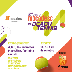 2ª COPA MACODESC DE BEACH TENNIS - DUPLAS MISTA D