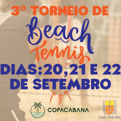 3º TORNEIO DE BEACH TÊNNIS COLÉGIO CRISTO REI  - ALUNO(A)/CONVIDADO 