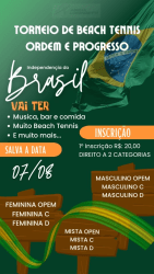 TORNEIO DE BEACH TENNIS ORDEM E PROGRESSO - CATEGORIA MASCULINA OPEN