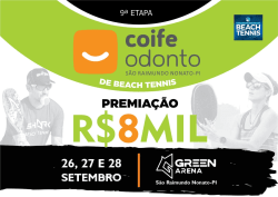 9ª ETAPA COIFE ODONTO DE BEACH TENNIS - Feminino e Masculino Iniciante/Mista Iniciante e Open - Masculino Iniciante