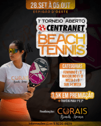 1º TORNEIO ABERTO CENTRANET DE BEACH TENNIS - FEMININO D