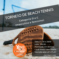 Torneio de Beach Tennis Yann Obalhe